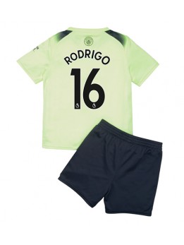 Manchester City Rodri Hernandez #16 Ausweichtrikot für Kinder 2022-23 Kurzarm (+ Kurze Hosen)